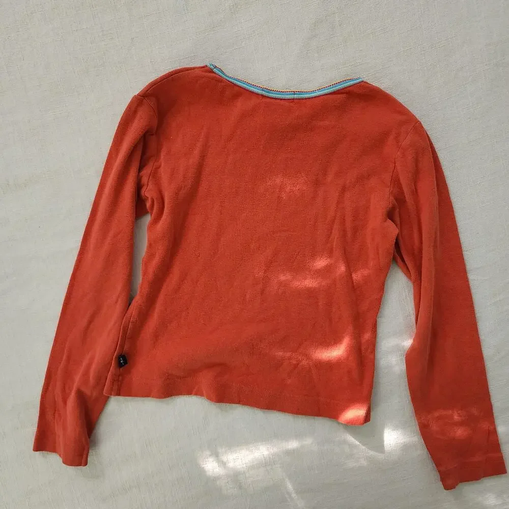 Vintage Y2K LEI Jeans Spellout Long Sleeve Shirt kids 7/8